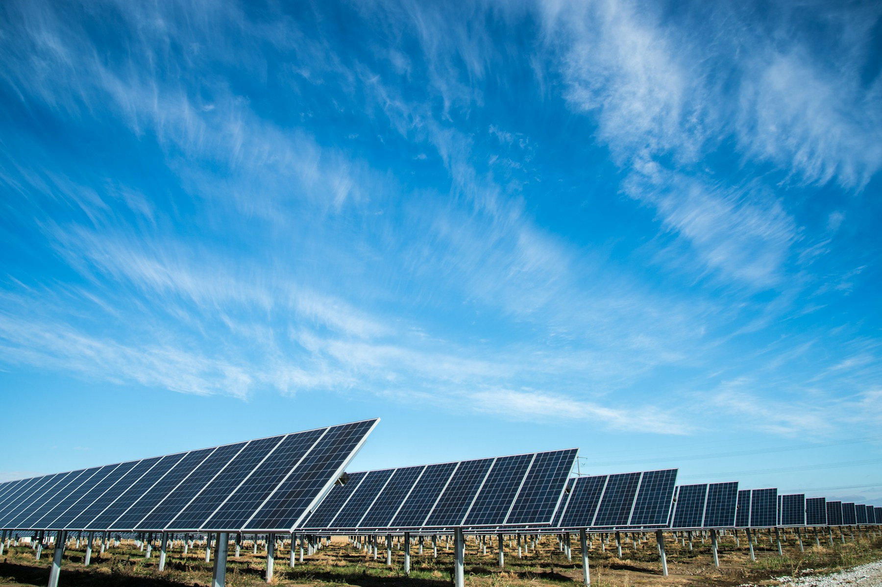 Solar panels capturing sunlight